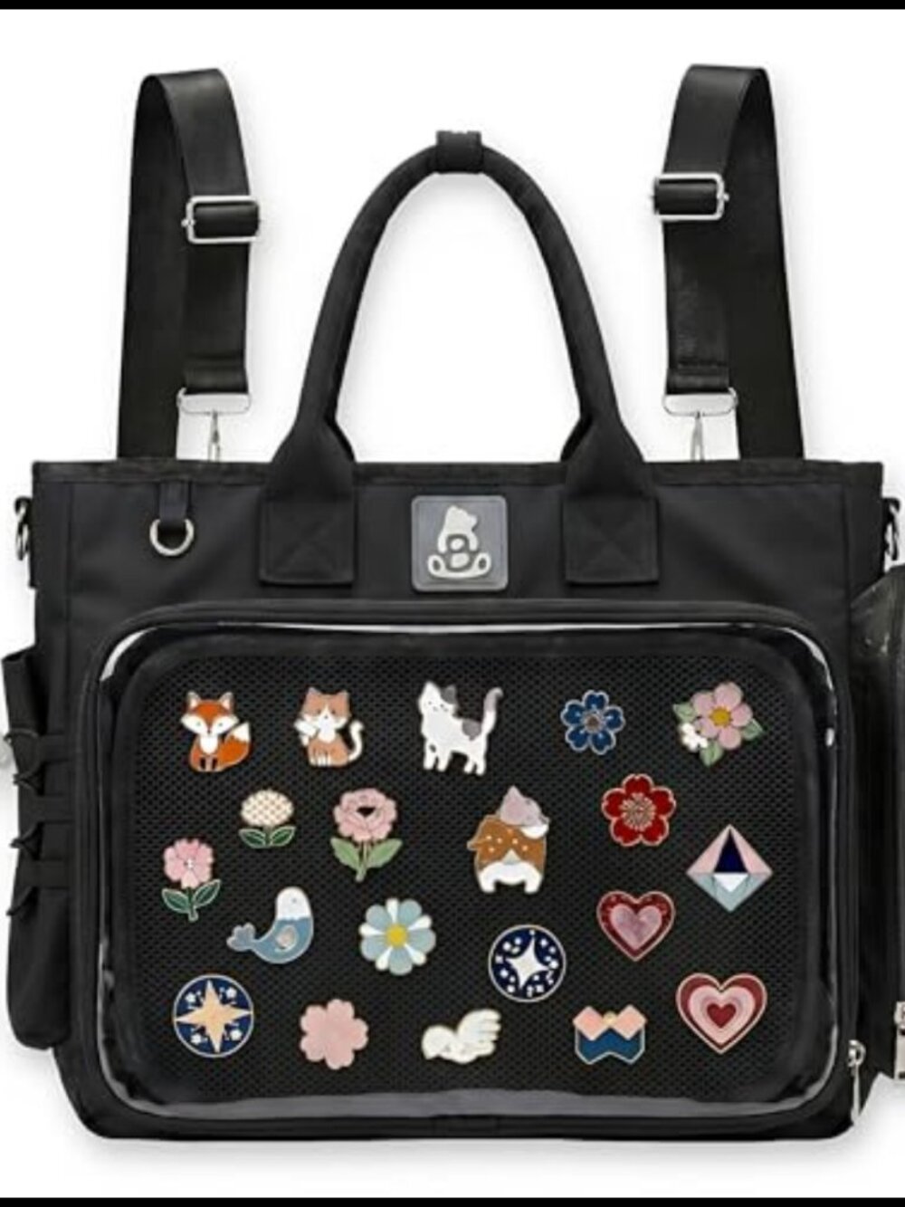 Ita Backpack Crossbody Tote Bag Pin Display Purse Removable Insert Water